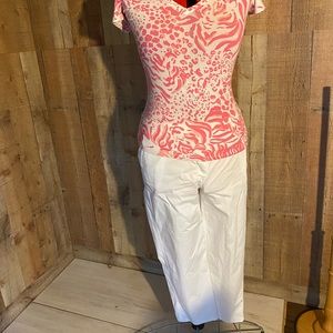 Crown & Ivy White Charlotte Capri’s